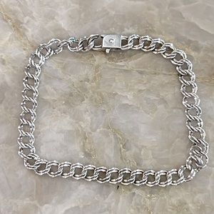 James Avery Double Curb Chain 7” Bracelet in Silver